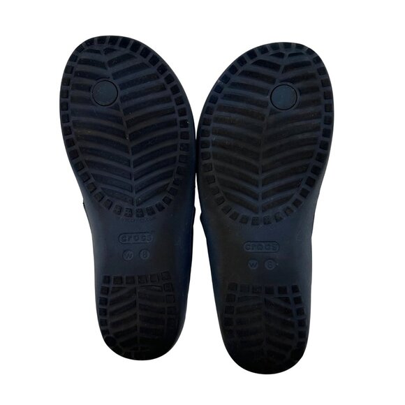 Crocs Womens Blue Tie-Dye Lightweight & Durable Summer Sandals Flip Flops W8 - Picture 3 of 6